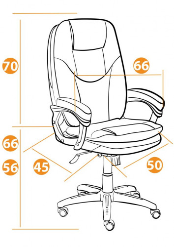 Кресло COMFORT, кож/зам, бордо, 36-7