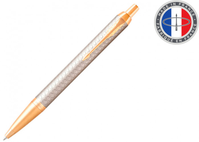 Ручка шариков. Parker IM Premium K323 (CW1931687) Grey GT M син. черн. подар.кор.