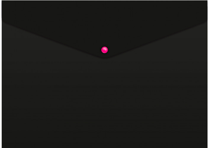 Конверт на кнопке Бюрократ Black Opal BLPK803A4/1 A4 пластик 0.18мм черный (упак.:4шт)