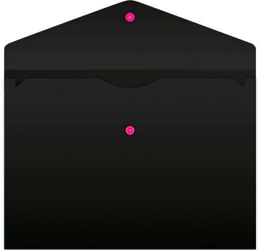 Конверт на кнопке Бюрократ Black Opal BLPK803A4/1 A4 пластик 0.18мм черный (упак.:4шт)