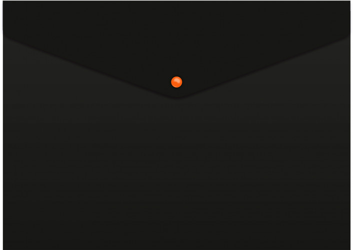 Конверт на кнопке Бюрократ Black Opal BLPK803A4/1 A4 пластик 0.18мм черный (упак.:4шт)