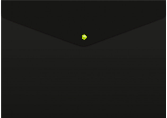 Конверт на кнопке Бюрократ Black Opal BLPK803A4/1 A4 пластик 0.18мм черный (упак.:4шт)