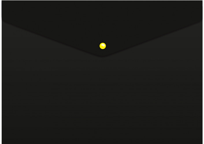 Конверт на кнопке Бюрократ Black Opal BLPK803A4/1 A4 пластик 0.18мм черный (упак.:4шт)