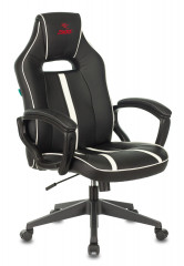 Кресло игровое Zombie A3 черный/белый эко.кожа крестов. пластик