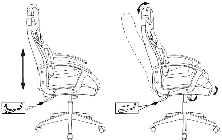 Кресло игровое Zombie DRIVER черный/голубой эко.кожа с подголов. крестов. пластик