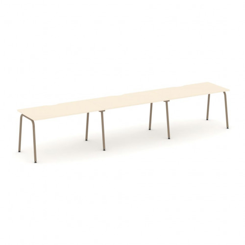 Estetica Рабочая станция на 3 места ES.RS-3.3-VK Сатин/Латте металл 4140*730*750