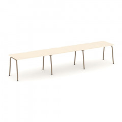 Estetica Рабочая станция на 3 места ES.RS-3.3-VK Сатин/Латте металл 4140*730*750