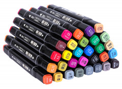 Набор маркеров для скетчинга Deli E70806-30 двойной пиш. наконечник 30цв. ассорти текстильная сумка (30шт.)