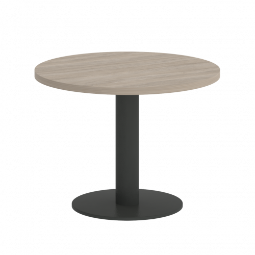 Home Office Стол журнальный круглый VR.SP-5-60.1G Дуб аттик/Антрацит металл 600*600*453