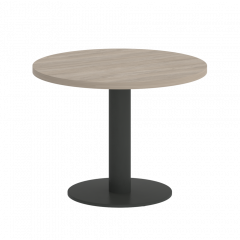 Home Office Стол журнальный круглый VR.SP-5-60.1G Дуб аттик/Антрацит металл 600*600*453