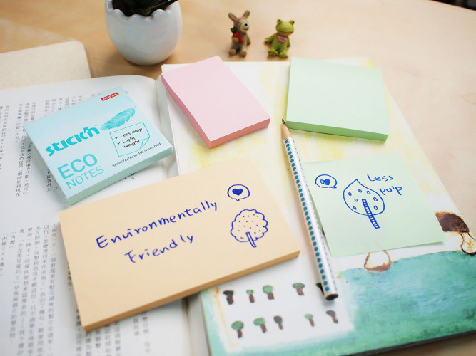 Блок самоклеящийся бумажный Stick`n ECO 21741 51x76мм 100лист. 60г/м2 пастель желтый