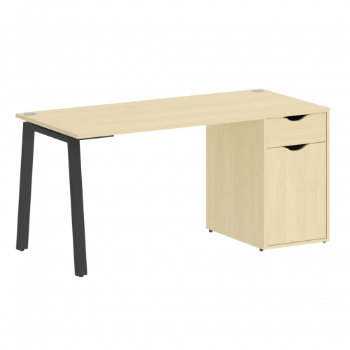Home Office Стол письменный VR.SP-3-158.1.A Клён/Антрацит металл 1580*720*750