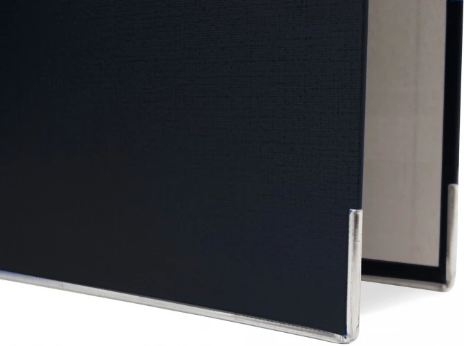 Папка-регистратор Silwerhof A4 75мм ПВХ/бумага черный мет.окант. сборная (упак.:2шт)