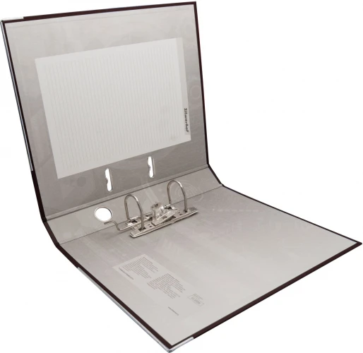 Папка-регистратор Silwerhof A4 75мм ПВХ/бумага черный мет.окант. сборная (упак.:2шт)