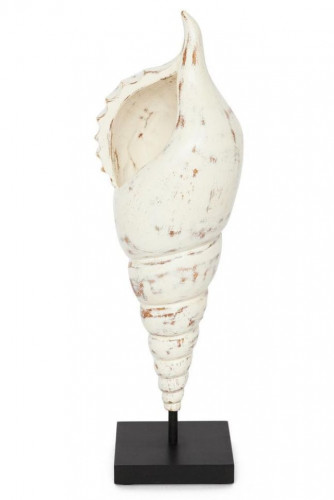 Декор ракушка Secret De Maison SHELL ( mod. MA-1398  ) , дерево манго, 12,7х11,4х40,6см, Натуральный + white wash