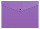 Конверт на кнопке Бюрократ -PK803TVIO A4 гориз. пластик 0.15мм фиолетовый