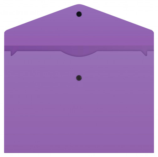 Конверт на кнопке Бюрократ -PK803TVIO A4 гориз. пластик 0.15мм фиолетовый