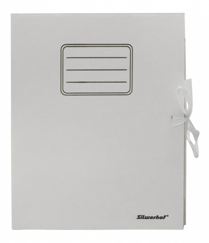 Папка архивная 2 завязки Silwerhof ПАЗ-45БЕЛЫЙ микрогофрокартон корешок 45мм A4 315x230x45мм белый