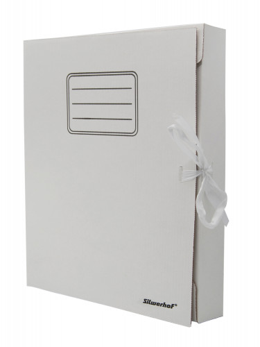 Папка архивная 2 завязки Silwerhof ПАЗ-45БЕЛЫЙ микрогофрокартон корешок 45мм A4 315x230x45мм белый