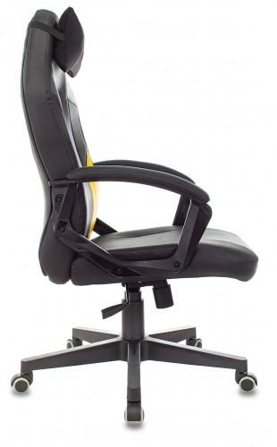 Кресло игровое Zombie HERO CYBERZONE черный/желтый эко.кожа с подголов. крестов. пластик