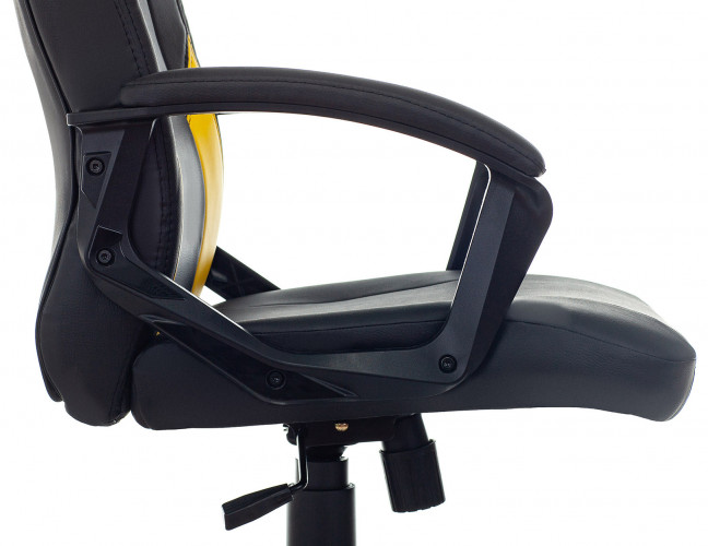 Кресло игровое Zombie HERO CYBERZONE черный/желтый эко.кожа с подголов. крестов. пластик