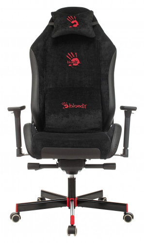 Кресло игровое A4Tech Bloody GC-450 черный текстиль/эко.кожа с подголов. крестов. металл черный