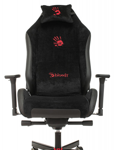 Кресло игровое A4Tech Bloody GC-450 черный текстиль/эко.кожа с подголов. крестов. металл черный