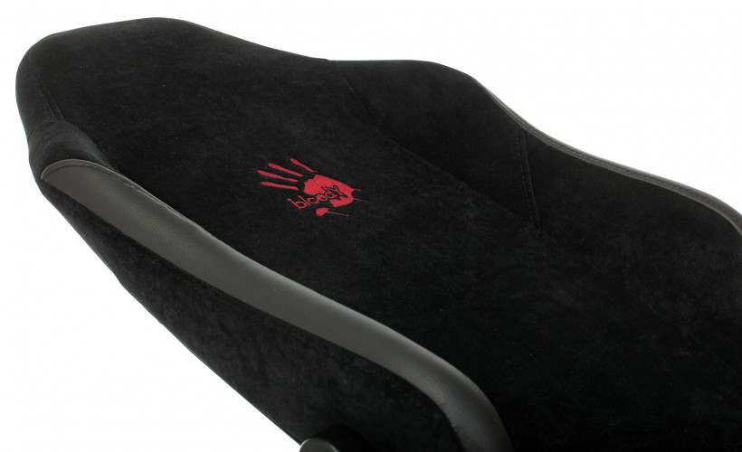 Кресло игровое A4Tech Bloody GC-450 черный текстиль/эко.кожа с подголов. крестов. металл черный