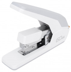 Степлер настольный Deli E0465white Expert 24/6 26/6 23/6 23/8 23/10 (60листов) снижение усилия белый 100скоб коробка