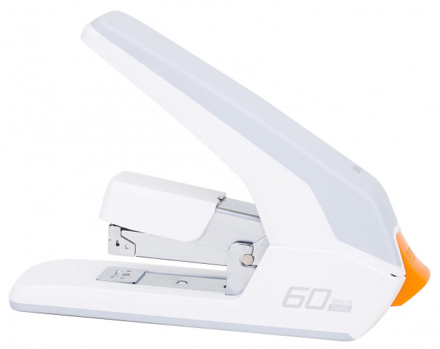 Степлер настольный Deli E0465white Expert 24/6 26/6 23/6 23/8 23/10 (60листов) снижение усилия белый 100скоб коробка