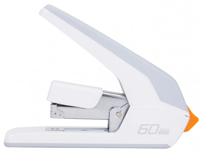 Степлер настольный Deli E0465white Expert 24/6 26/6 23/6 23/8 23/10 (60листов) снижение усилия белый 100скоб коробка