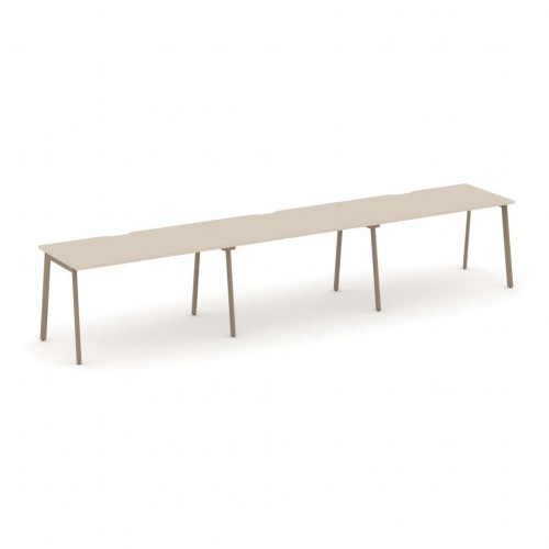 Estetica Рабочая станция на 3 места ES.RS-3.3-VP Капучино/Латте металл 4140*730*750