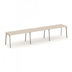 Estetica Рабочая станция на 3 места ES.RS-3.3-VP Капучино/Латте металл 4140*730*750