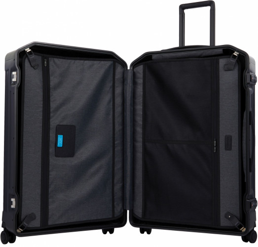 Чемодан Piquadro PQ-LM (BV4428PQLM/NO) 51x75x28см 82л. 5.46кг. поликарбонат/натур.кожа черный матов.