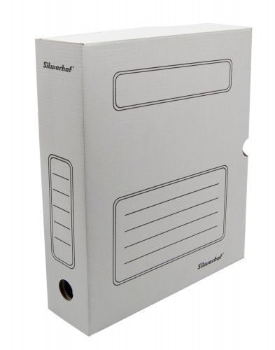 Короб архивный Silwerhof КА-75БЕЛЫЙ микрогофрокартон корешок 75мм 325x260x75мм белый