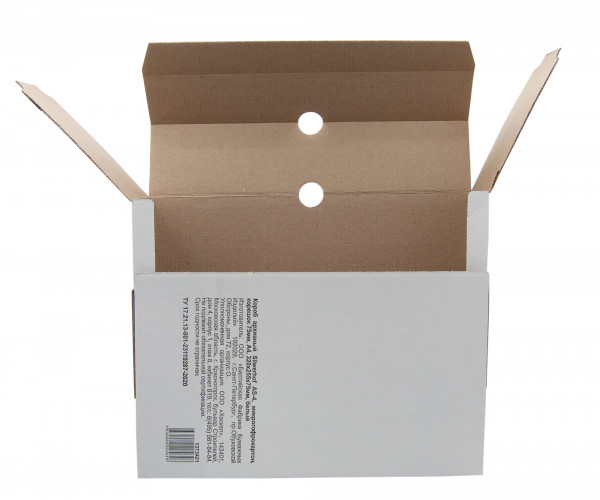 Короб архивный Silwerhof КА-75БЕЛЫЙ микрогофрокартон корешок 75мм 325x260x75мм белый