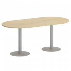 Home Office Стол овальный VR.SP-5-180.1 Акация/Серый металл 1800*900*750