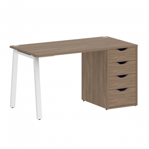 Home Office Стол письменный VR.SP-3-138.4.A Дуб аризона/Белый металл 1380*720*750