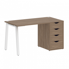 Home Office Стол письменный VR.SP-3-138.4.A Дуб аризона/Белый металл 1380*720*750