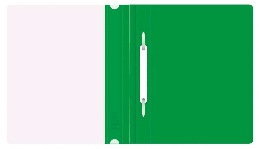 Папка-скоросшиватель Бюрократ Люкс -PSL20A5GRN A5 прозрач.верх.лист пластик зеленый 0.14/0.18