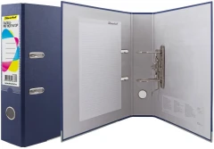Папка-регистратор Silwerhof A4 75мм ПВХ/бумага синий мет.окант. сборная (упак.:2шт)