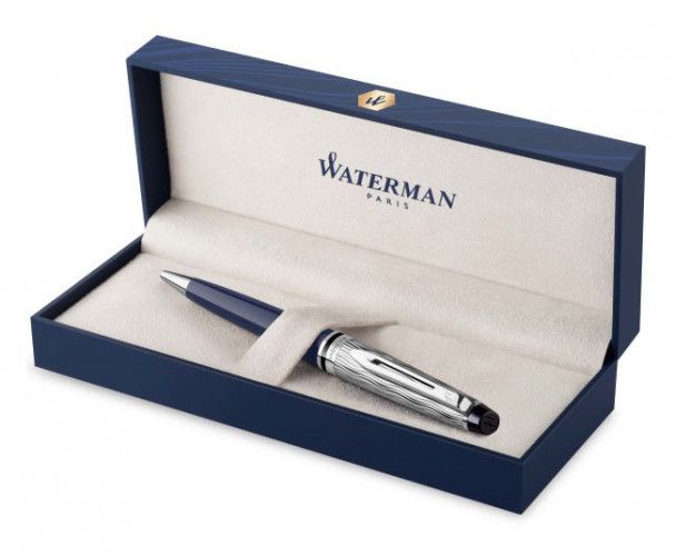 Ручка шариков. Waterman Expert L`Essence du Bleu (CW2166466) LaqBlue CT M син. черн. подар.кор.