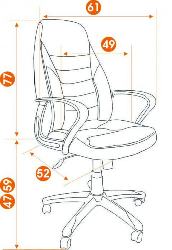 Кресло INTER, кож/зам/ткань, черный/коричневый/бронзовый, 36-6/3М7-147/21