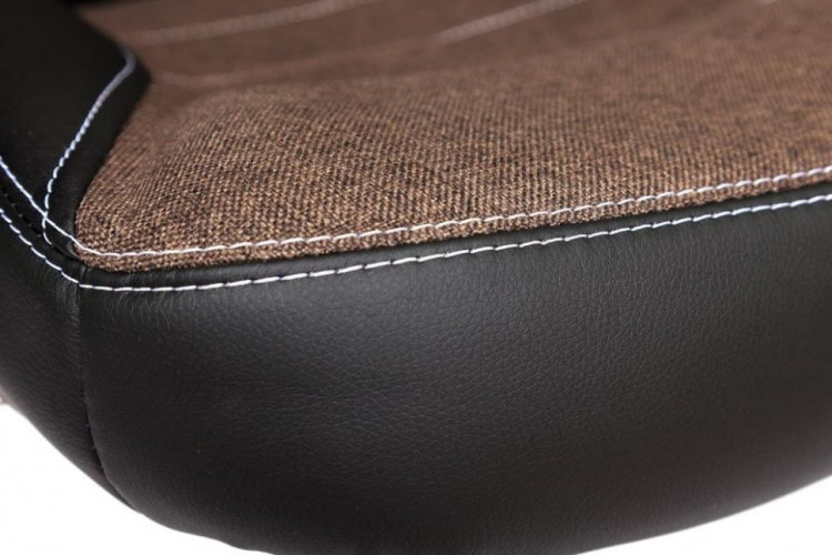 Кресло INTER, кож/зам/ткань, черный/коричневый/бронзовый, 36-6/3М7-147/21