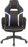 Кресло игровое Zombie Z3 черный/синий эко.кожа с подголов. крестов. пластик