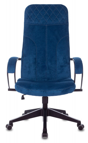 Кресло руководителя Бюрократ CH-608Fabric темно-синий Velvet 29 крестов. пластик