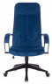 Кресло руководителя Бюрократ CH-608Fabric темно-синий Velvet 29 крестов. пластик