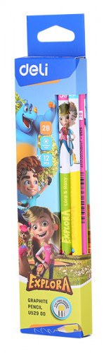 Карандаш ч/г Deli EU52900-1 Explora 2B тополь кор.европод. (1шт) ластик