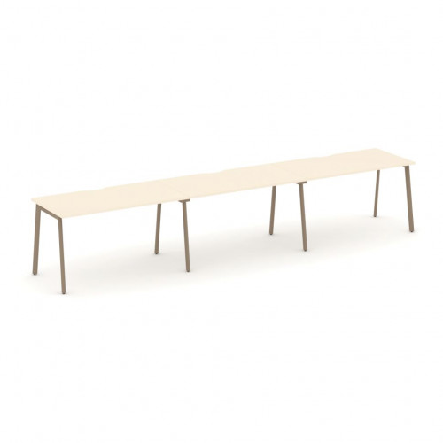 Estetica Рабочая станция на 3 места ES.RS-3.3-VP Сатин/Латте металл 4140*730*750