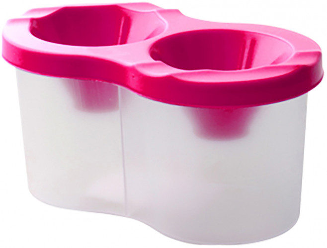 Стакан-непроливайка Silwerhof 670322 двойной пластик цв.ассорт.